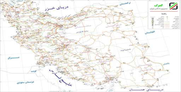 نقشه تمام جاده های کشور - پی دی اف داک