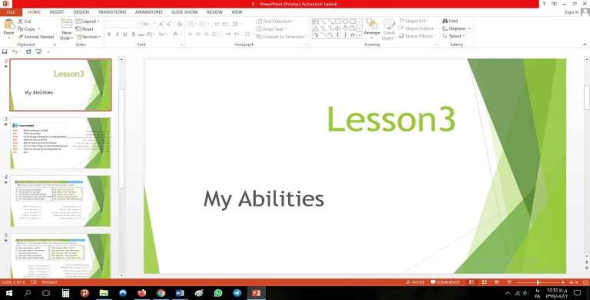 
	پاورپوینت درس سوم زبان انگلیسی مقطع هشتم My Abilities
