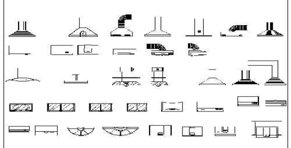 فایل اتوکد آبجکت انواع هود آشپزخانه