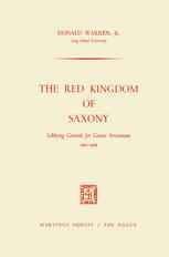 The Red Kingdom of Saxony: Lobbying Grounds for Gustav Stresemann