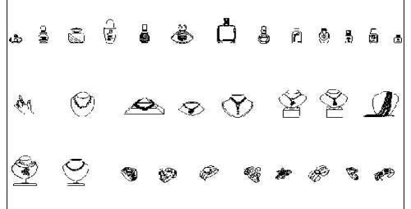 فایل اتوکد آبجکت طلا، جواهر، لوازم آرایشی و بهداشتی