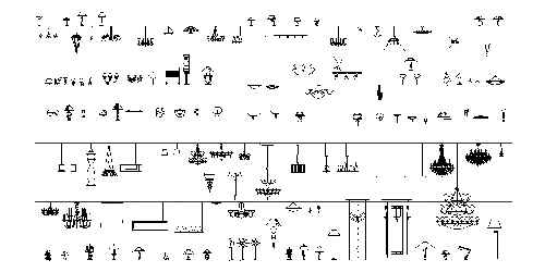فایل اتوکد آبجکت انواع تجهیزات روشنایی و لامپ