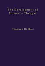 The Development of Husserl’s Thought