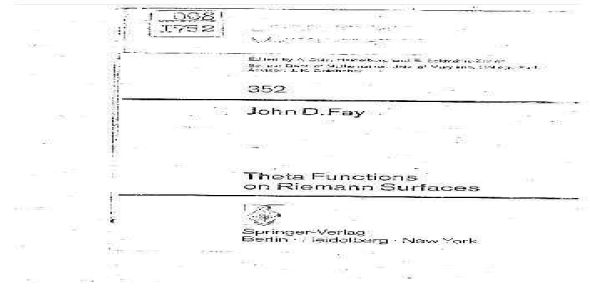Theta Functions On Riemann Surfaces