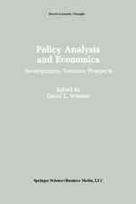 Policy Analysis and Economics: Developments, Tensions, Prospects