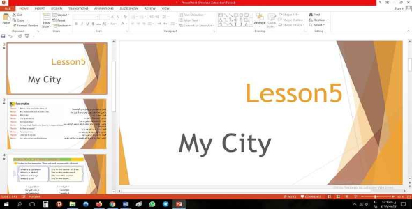
	پاورپوینت درس پنجم زبان انگلیسی مقطع هشتم My City

