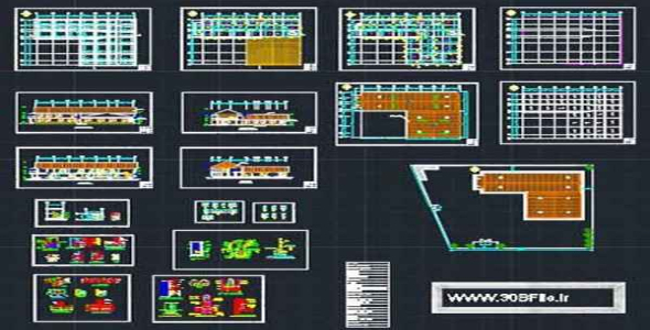     نقشه فاز 2 مدرسه ابتدایی - فروشگاه فایل
