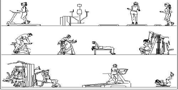 فایل اتوکد آبجکت افراد در حال ورزش کردن