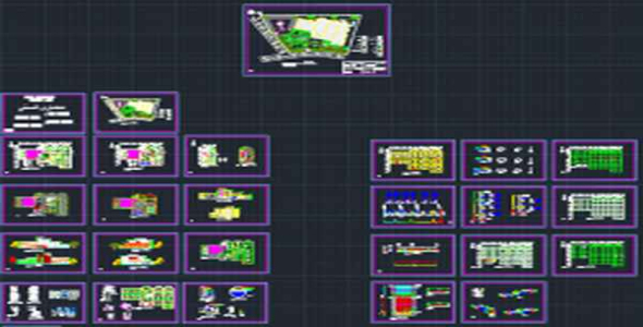     نقشه فاز 2 مجتمع فرهنگی به صورت کامل به همراه دتایل ها - فروشگاه فایل
