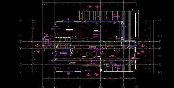 پلان اتوکد ویلایی دوبلکس 