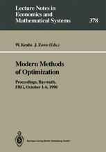 Modern Methods of Optimization: Proceedings of the Summer School “Modern Methods of Optimization”, held at the Schloß Thurnau of the University of Bay