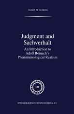 Judgment and Sachverhalt: An Introduction to Adolf Reinach’s Phenomenological Realism